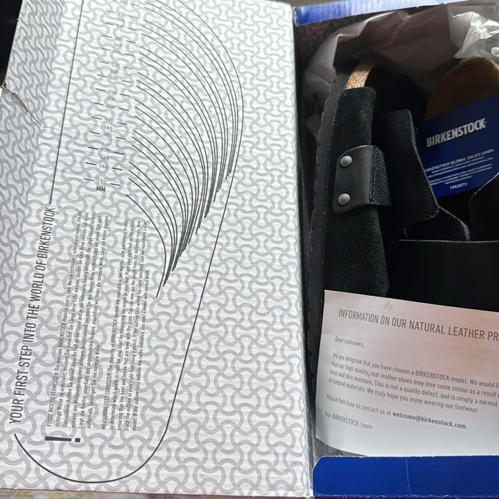 Birkenstock Black Leather/Suede Kyoto Sandal size 39. - Picture 5 of 5